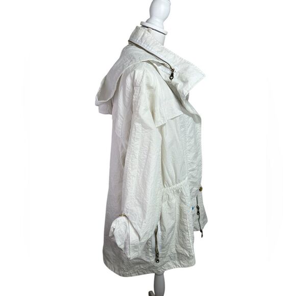 Venezia Nylon Outer Shell Stylish Trenchcoat Jacket Size XL Color Antique White - Picture 8 of 15